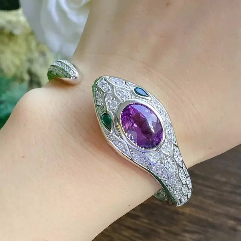 Amethyst Snake Bracelet - Coco & Dee UK