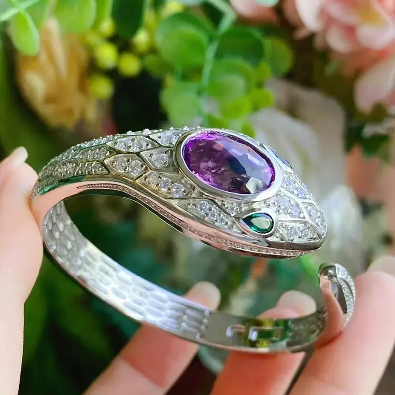 Amethyst Snake Bracelet - Coco & Dee UK