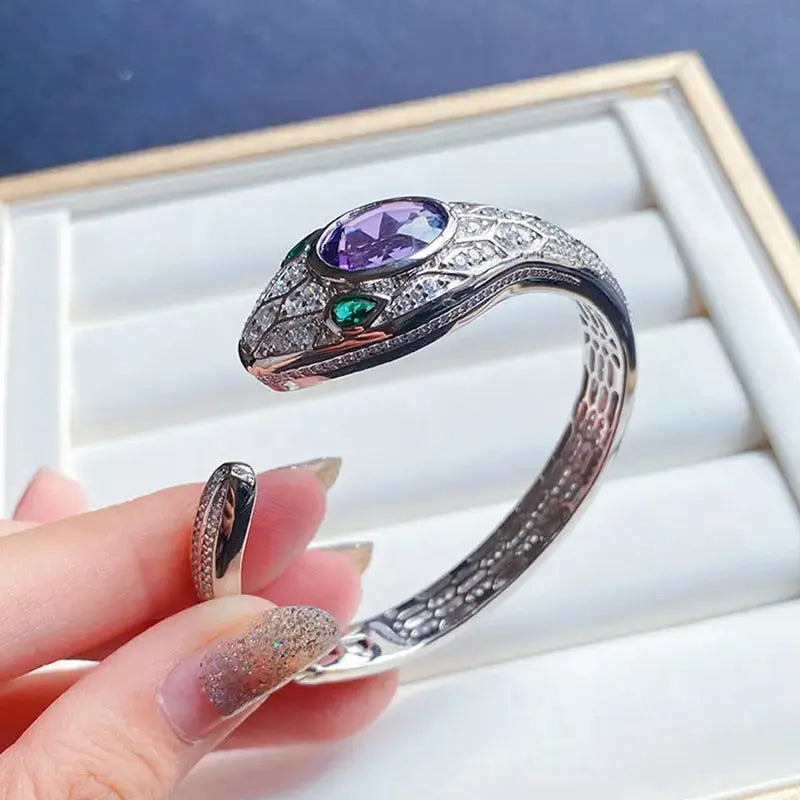 Amethyst Snake Bracelet - Coco & Dee UK