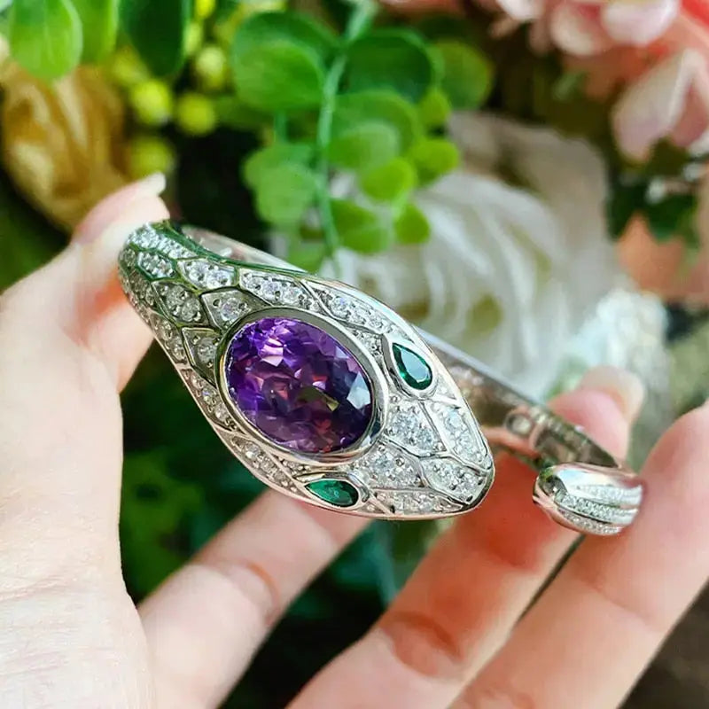 Amethyst Snake Bracelet - Coco & Dee UK