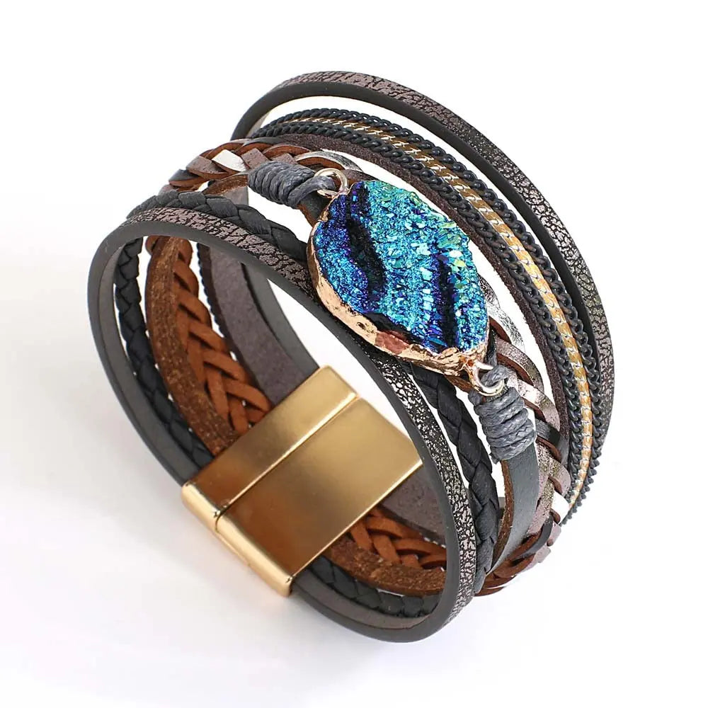 Amorcome Braided Leather Bracelet Coco & Dee