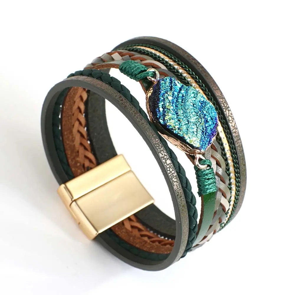 Amorcome Braided Leather Bracelet Coco & Dee