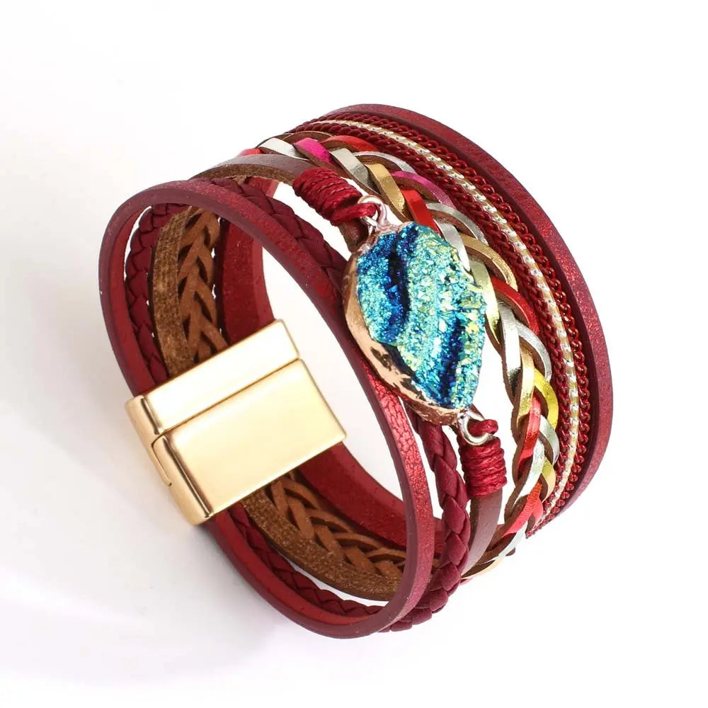 Amorcome Braided Leather Bracelet Coco & Dee
