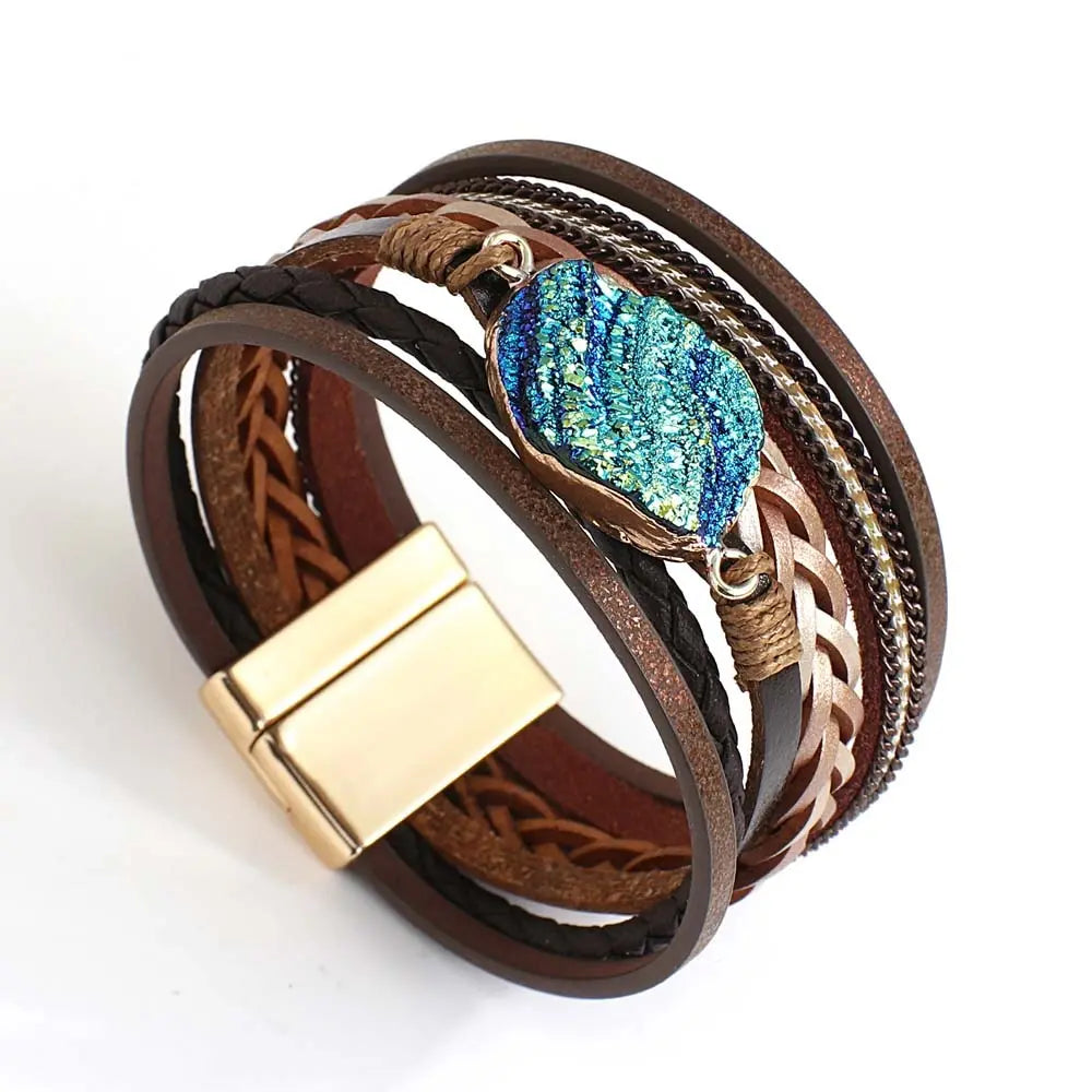 Amorcome Braided Leather Bracelet Coco & Dee