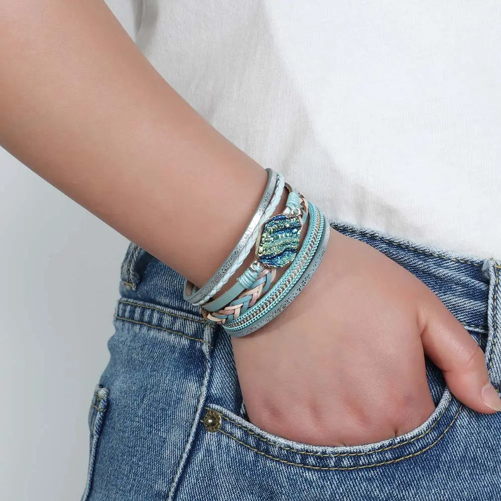 Amorcome Braided Leather Bracelet Coco & Dee