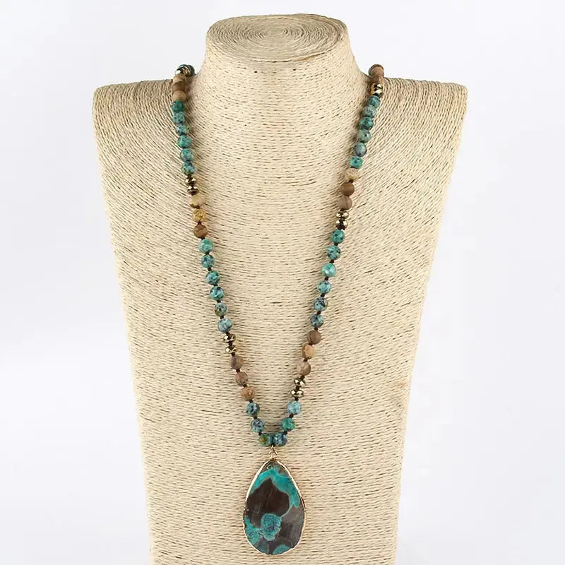 Boho Natural Stone Pendant Coco & Dee