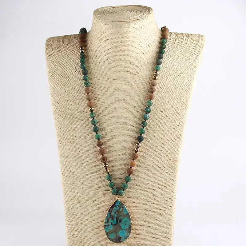 Boho Natural Stone Pendant Coco & Dee