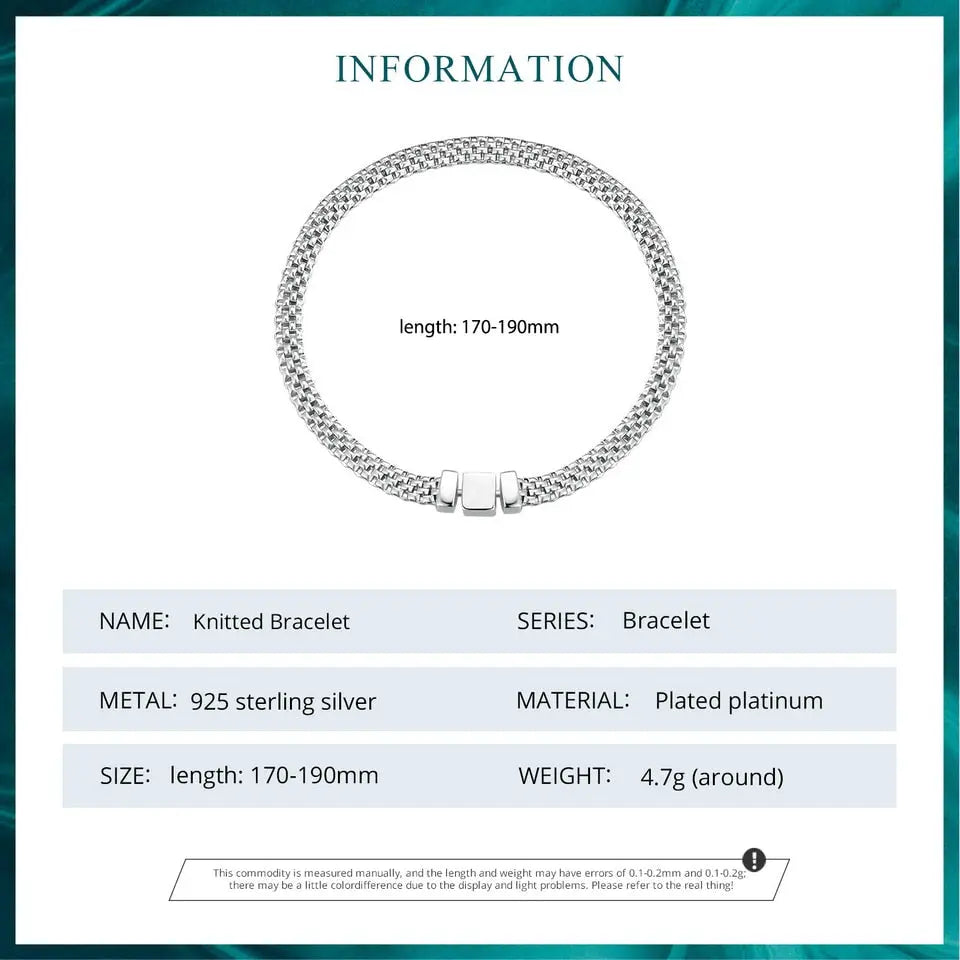 Braided Silver Bracelet Coco & Dee