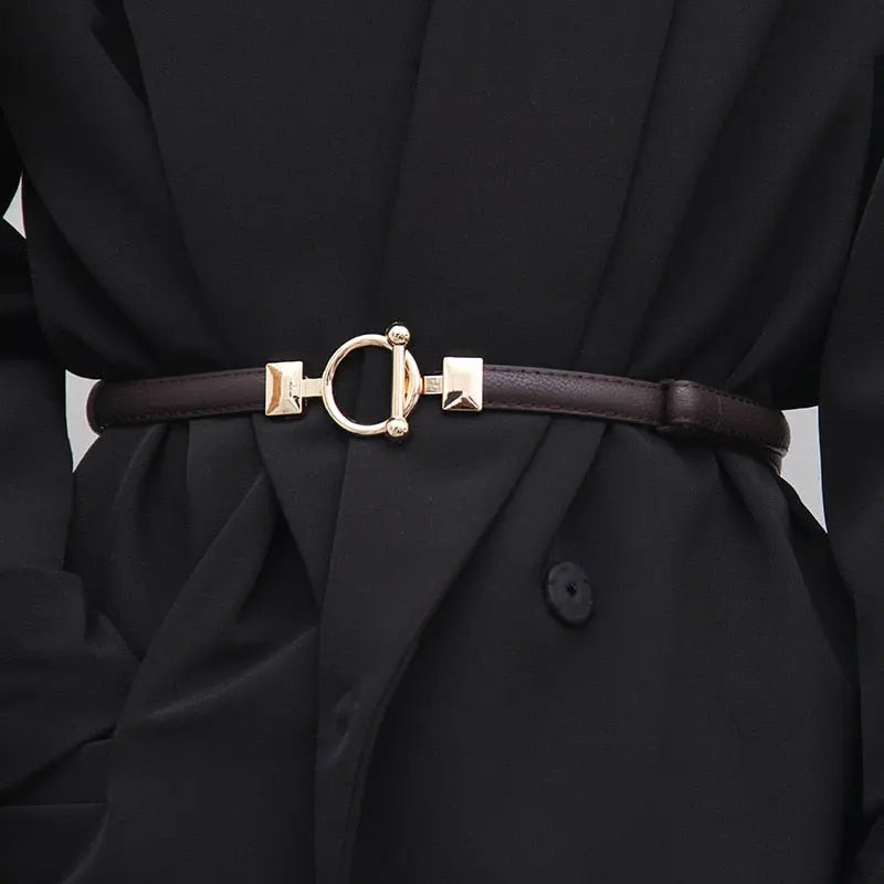 Daisy Leather Thin Belt Coco & Dee