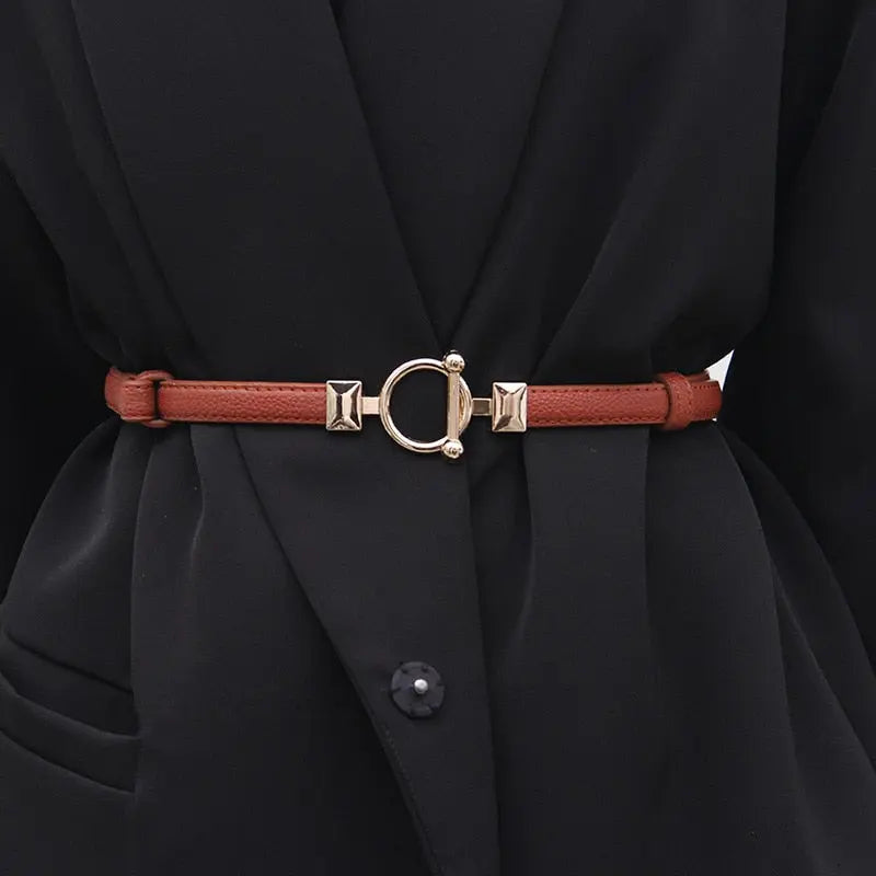 Daisy Leather Thin Belt Coco & Dee