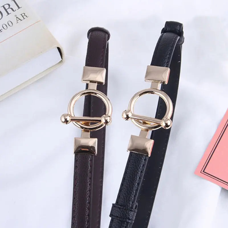 Daisy Leather Thin Belt Coco & Dee