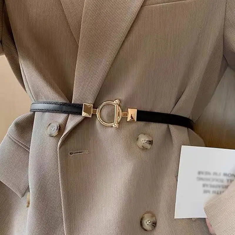 Daisy Leather Thin Belt Coco & Dee