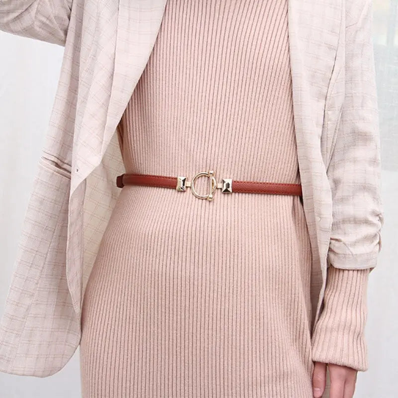 Daisy Leather Thin Belt Coco & Dee