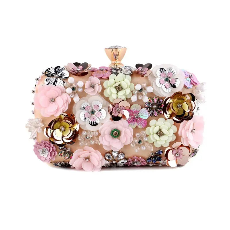 Flora Rhinestones Handmade Purse Coco & Dee