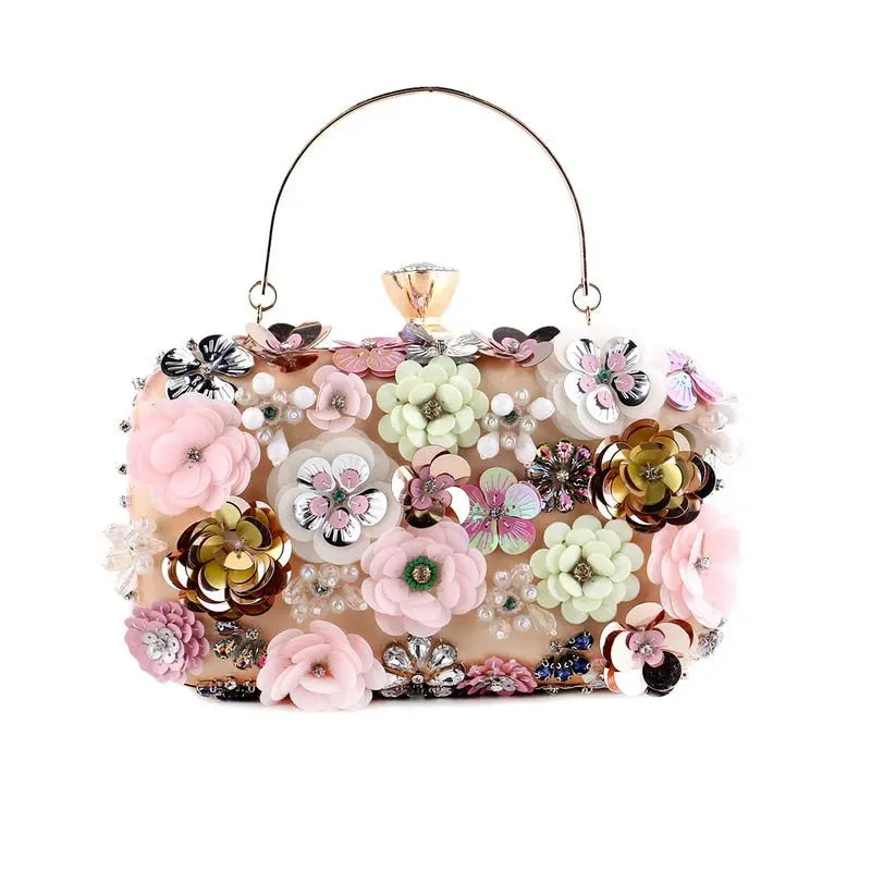 Flora Rhinestones Handmade Purse Coco & Dee