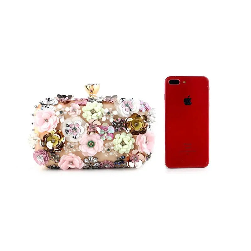Flora Rhinestones Handmade Purse Coco & Dee