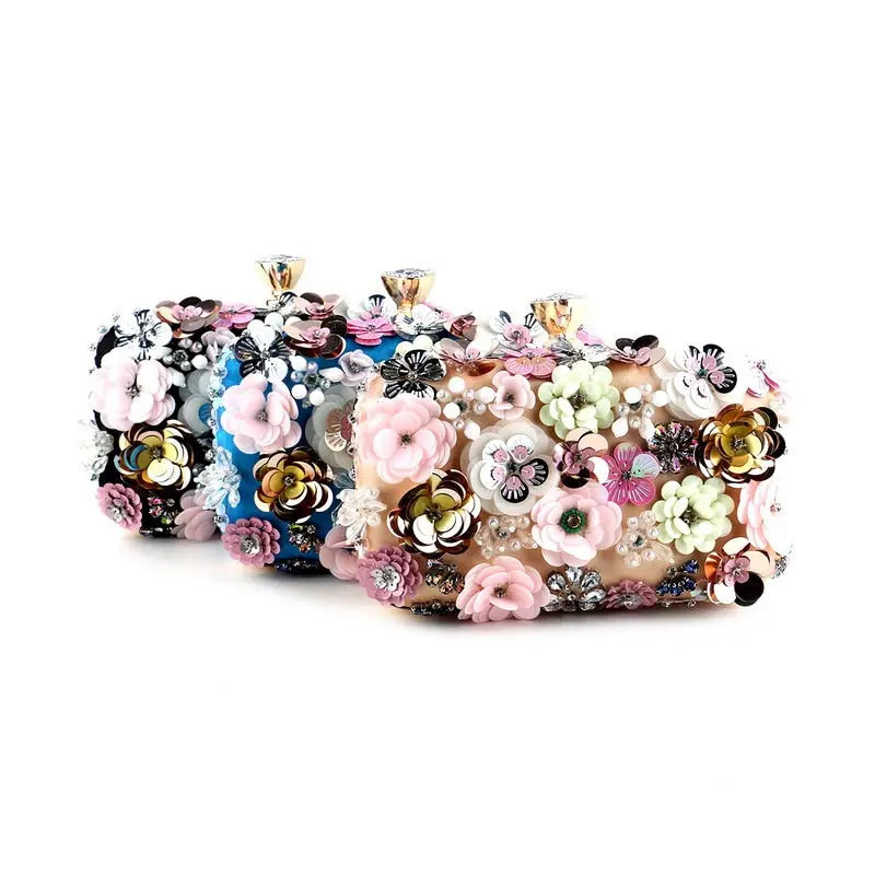 Flora Rhinestones Handmade Purse Coco & Dee