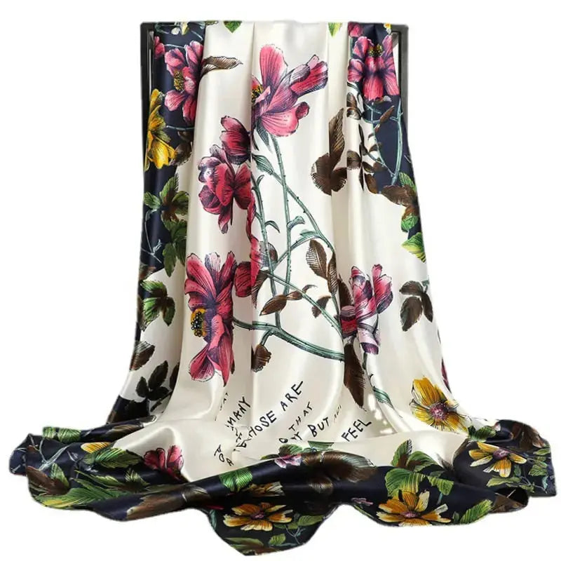 Floral Print Silk Scarf Coco & Dee