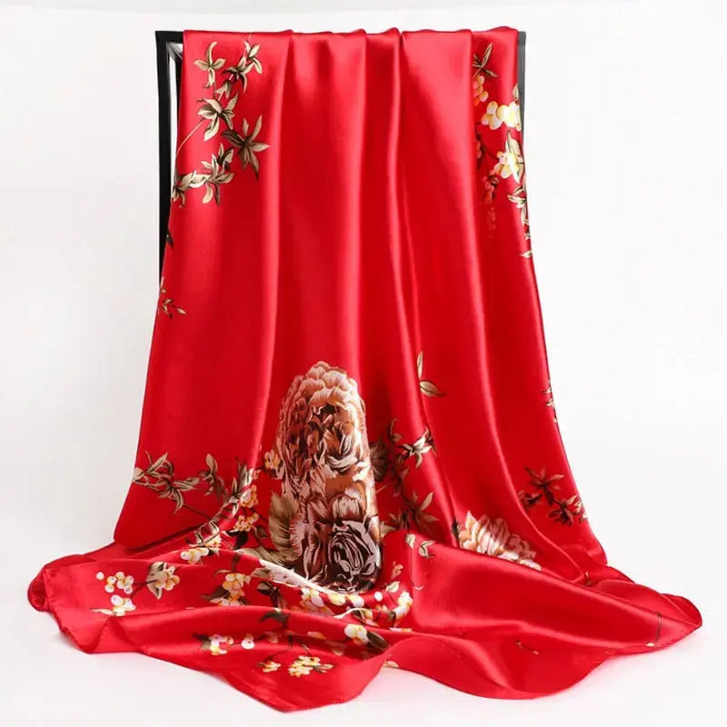 Floral Print Silk Scarf Coco & Dee