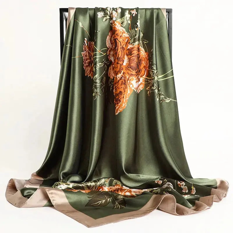 Floral Print Silk Scarf Coco & Dee