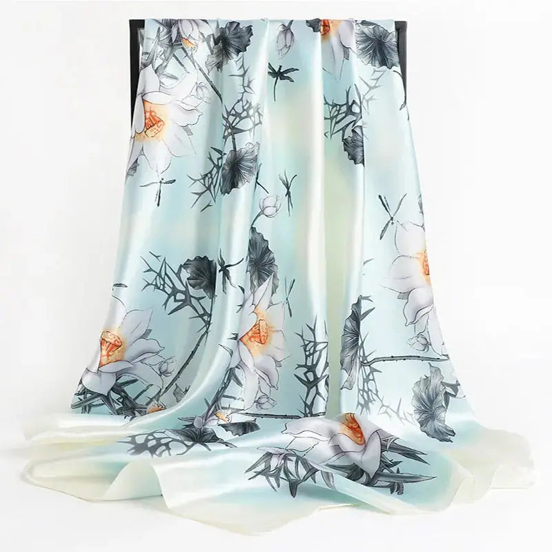 Floral Print Silk Scarf Coco & Dee