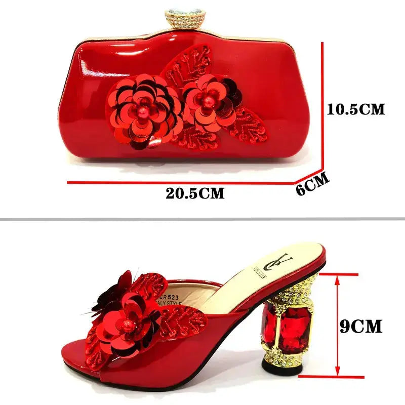 Golden Flower Bag & Shoe Set - Coco & Dee UK