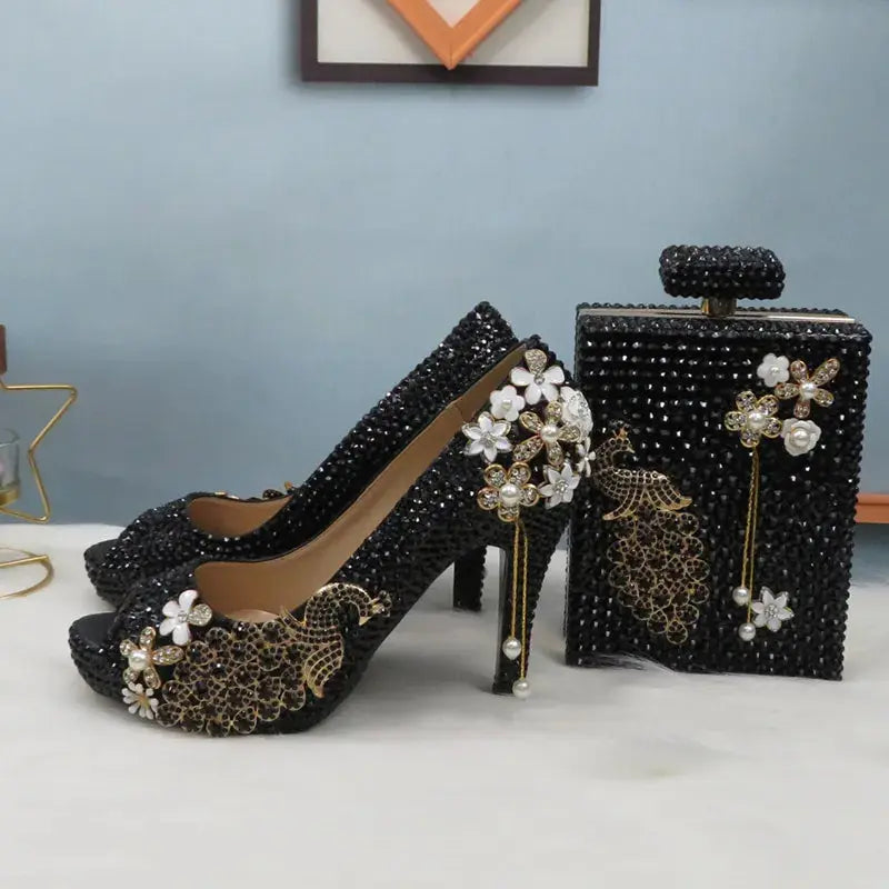 Midnight Shoe & Bag Set - Coco & Dee UK