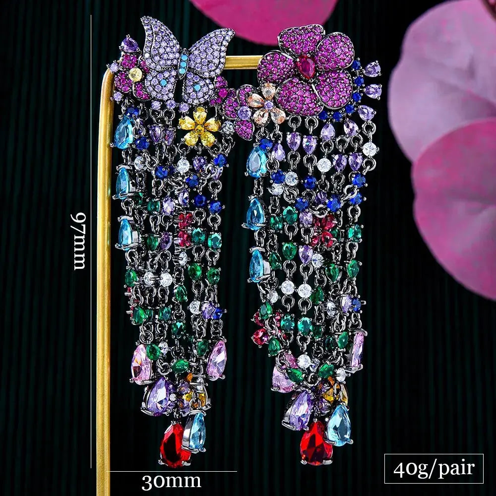 Butterfly Flower Earrings - Coco & Dee UK