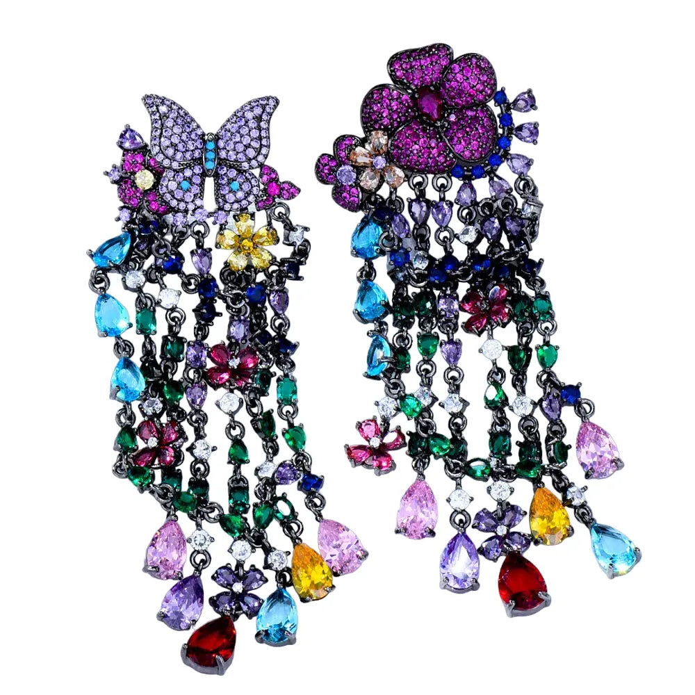 Butterfly Flower Earrings - Coco & Dee UK