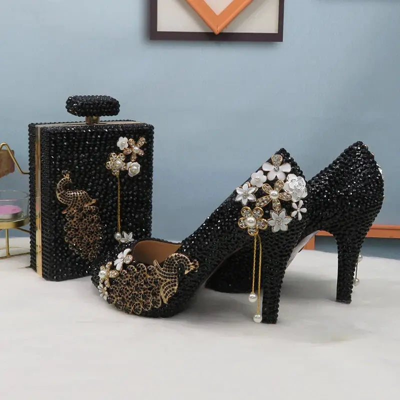 Midnight Shoe & Bag Set - Coco & Dee UK