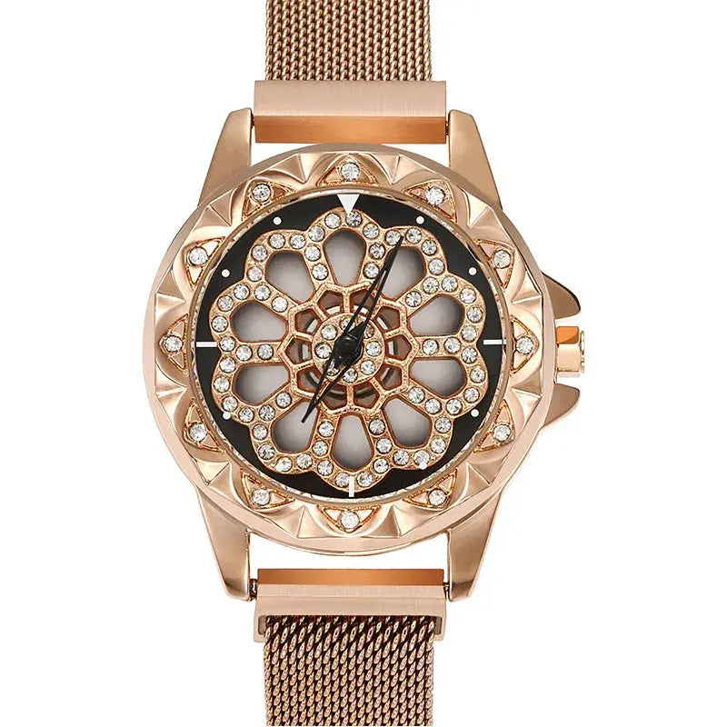 Rhinestones Flower Watch Coco & Dee