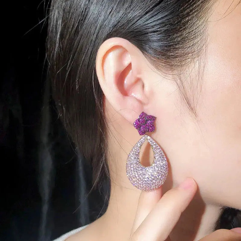 Pink Inlay Earrings Coco & Dee