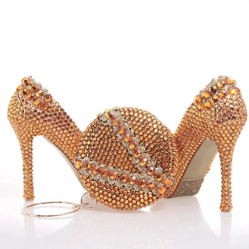 Crystal Shoes & Bag Set Coco & Dee