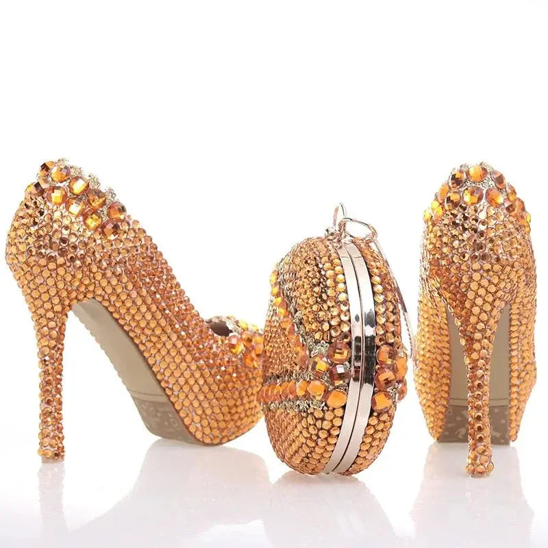 Crystal Shoes & Bag Set Coco & Dee