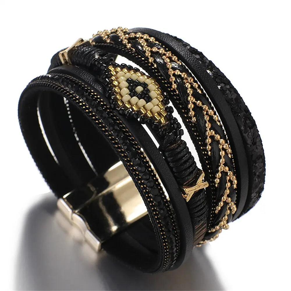 Handwoven Leather Bracelet Coco & Dee