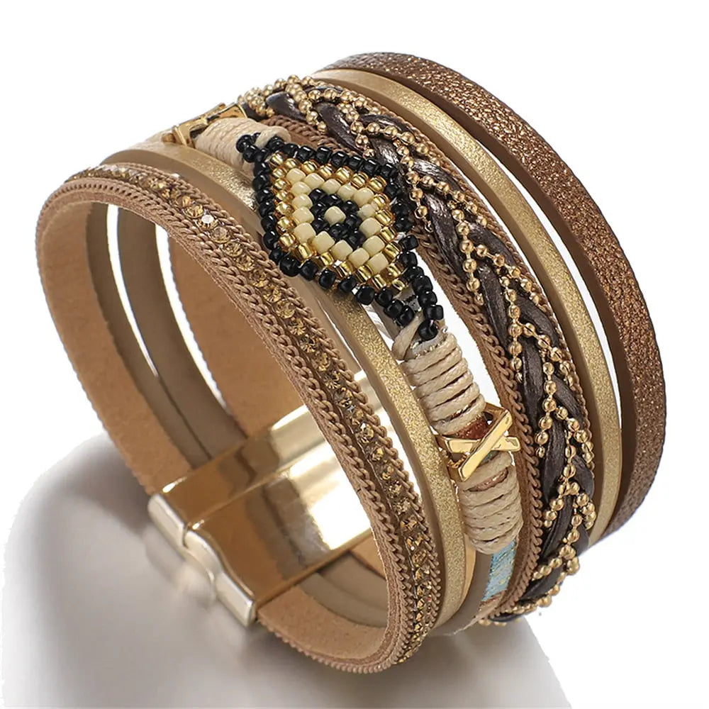Handwoven Leather Bracelet Coco & Dee