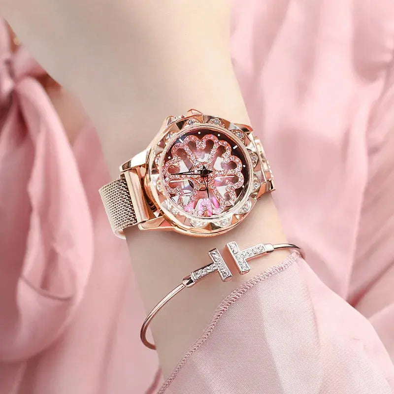 Rhinestones Flower Watch Coco & Dee