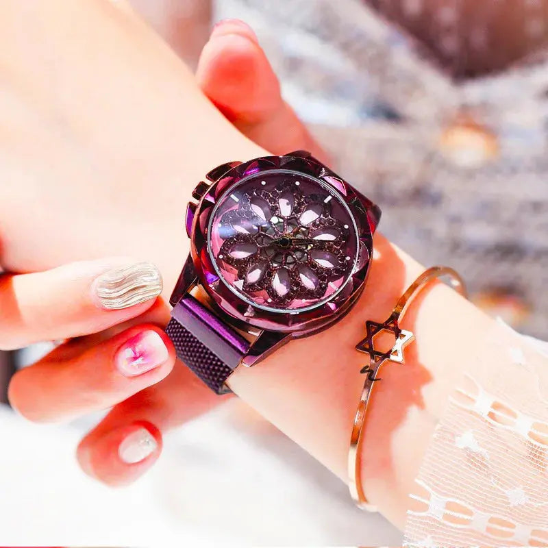 Rhinestones Flower Watch Coco & Dee