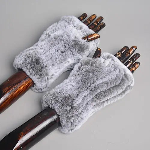 Knitted Faux Fur Gloves Coco & Dee