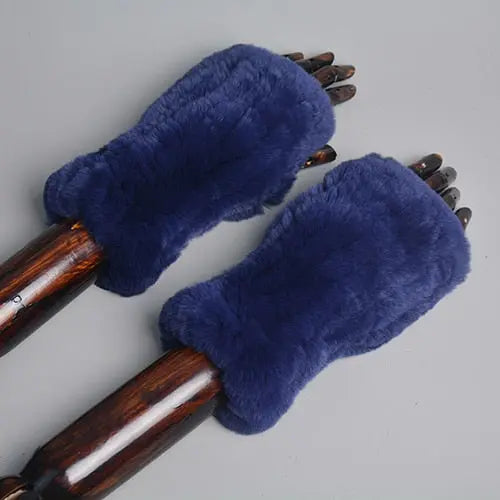 Knitted Faux Fur Gloves Coco & Dee