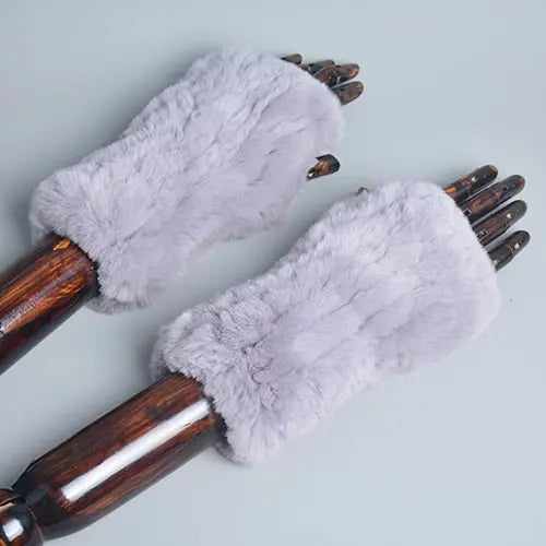 Knitted Faux Fur Gloves Coco & Dee
