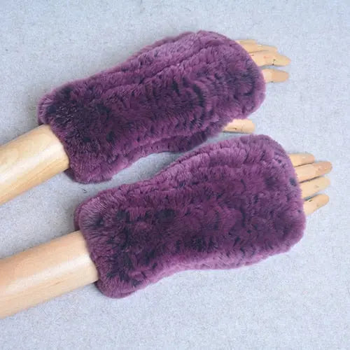 Knitted Faux Fur Gloves Coco & Dee
