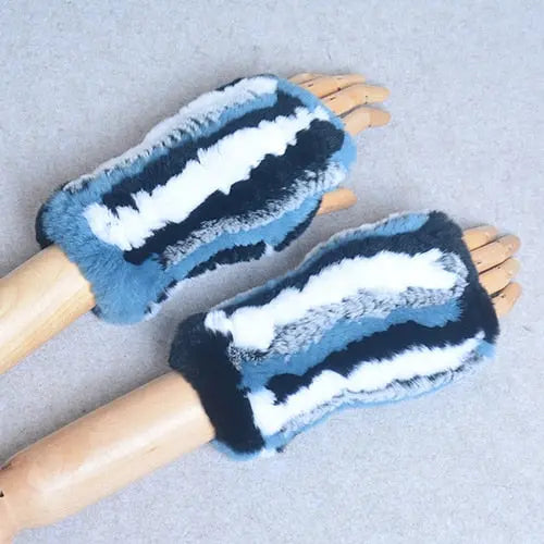 Knitted Faux Fur Gloves Coco & Dee