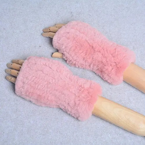 Knitted Faux Fur Gloves Coco & Dee