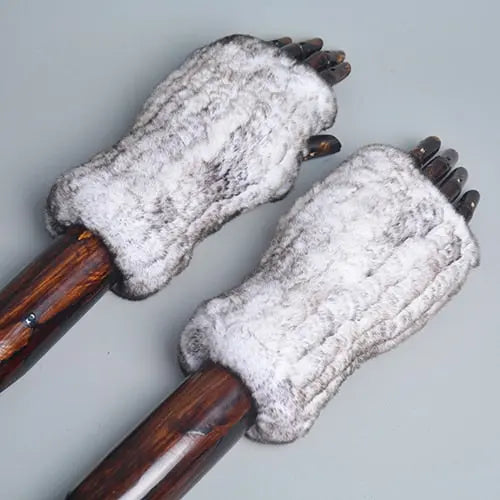 Knitted Faux Fur Gloves Coco & Dee
