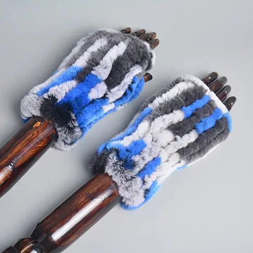 Knitted Faux Fur Gloves Coco & Dee