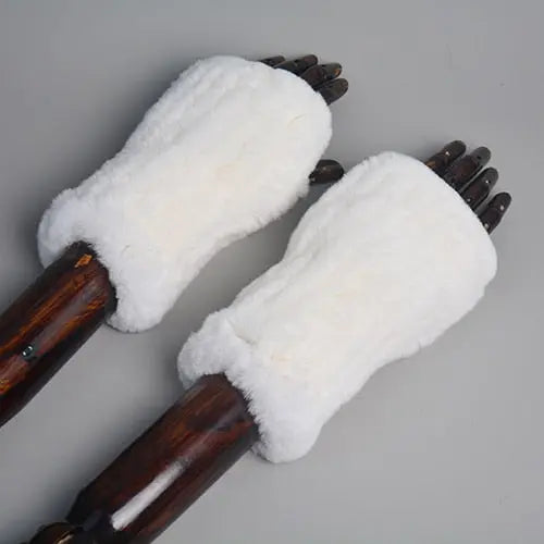 Knitted Faux Fur Gloves Coco & Dee