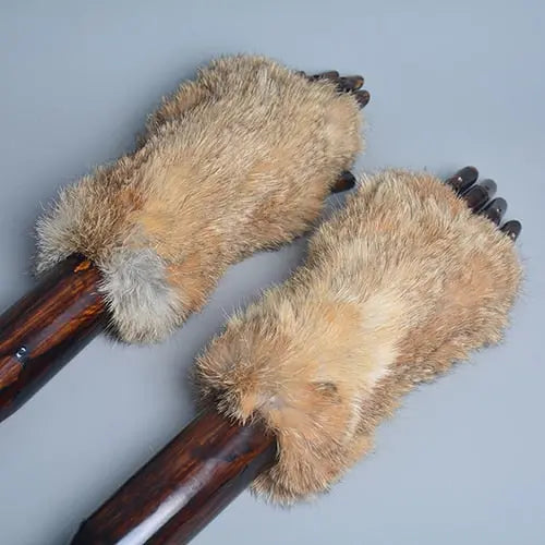 Knitted Faux Fur Gloves Coco & Dee