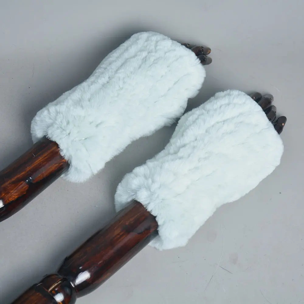 Knitted Faux Fur Gloves Coco & Dee