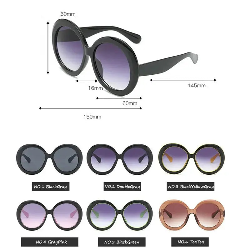 Leon Round Oversized Sunglasses Coco & Dee